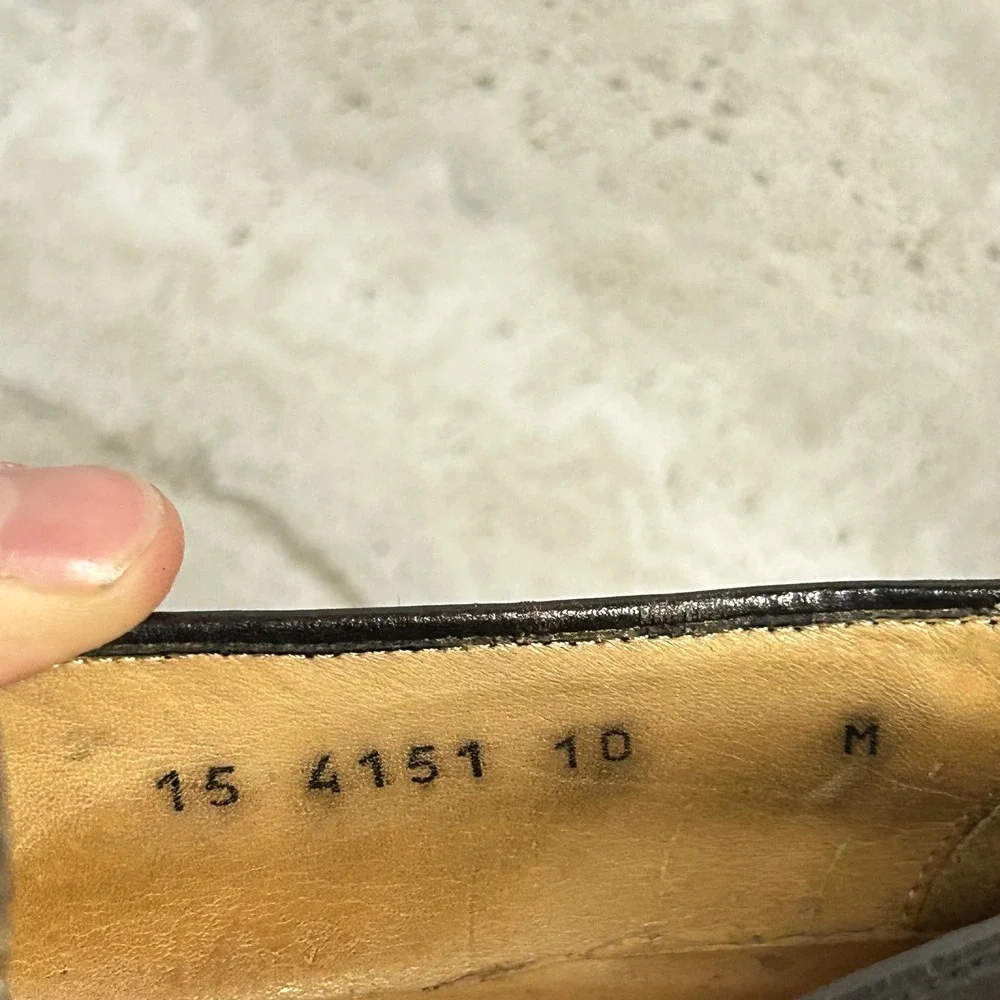 Johnston & Murphy Cellini Loafers Black Leather Mens 10 M Tassel Kiltie Italy